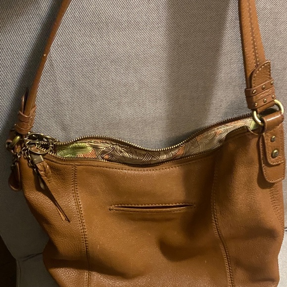 The Sak Brown Leather Shoulder Bag - Picture 3 of 4